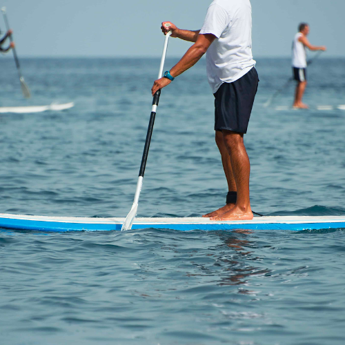 man on a paddleboard in the sea