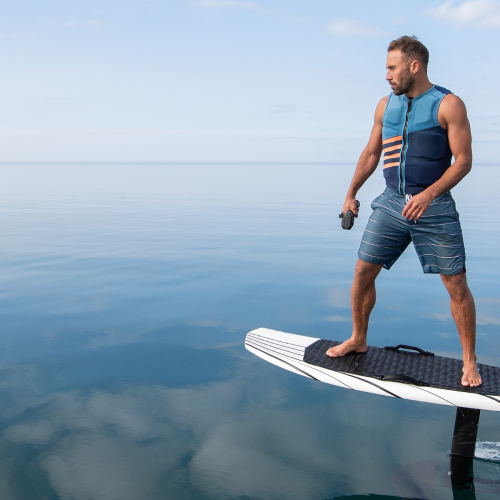 man efoiling on the water